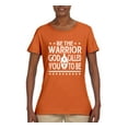 thumbnail image 2 of Wild Bobby Be The Warrior God Called You To Be Inspirational/Christian Women Graphic Tee, Orange, Small, 2 of 5