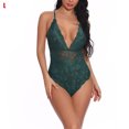 thumbnail image 1 of Mono sexy mono de cosplay suave mono de tela de pantalla de encaje para mujeres adultas, verde negruzco, L Monstrate XX000036-33, 1 of 7