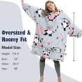 thumbnail image 3 of Catalonia Oversized Blanket Hoodie Sweatshirt, Wearable Fleece Pullover, Gift for Adults Men Women Wife Girlfriend, 3 of 7