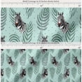 thumbnail image 2 of Soimoi Green Cotton Poplin Fabric Dot,Leaves & Face Animal Print Sewing Fabric BTY 42 Inch Wide, 2 of 7