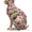 Floral Bunny, variant on UXIEQU Pink Cheetah Floral Canvas Wall Art 15.75x11.81 Inches