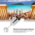 thumbnail image 1 of COPA DE VINO DE ACERO INOXIDABLE 304, COPAS DE CHAMPÁN, TAZAS PERBER, 220 ml, Para Bar, Fiesta, Banquete Con Proceso de Pulido de Espejo, Camping en Casa, Actividades al Aire, 1 of 7