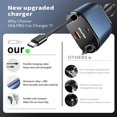 thumbnail image 4 of Cargador de coche OHLPRO retráctil 80W USB C para iPhone Blue, 4 of 7
