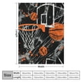 thumbnail image 4 of Qinduosi Basket Throw Blanket Soft Bed Bedding Warm Flannel Blankets Gifts for Kids Boys Teens Men, Sofa Couch Bedroom Home Decor, 4 of 6