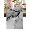 thumbnail image 2 of Burlap Table Runner 90 Inches Long, Gray Marble Water Waves Non-Slip Kitchen Table Runners for Dining Room Everyday Use Party Table Decorations Retro Ripples Abstract Art, 2 of 9