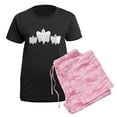 thumbnail image 5 of CafePress - 3 Halloween Ghosts Women's Dark Pajamas - Women's Short Sleeve Print T-Shirt and Pants Dark Cotton Pajama Set, 5 of 7