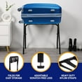 thumbnail image 4 of Metal Luggage Rack - Pack of 2 Foldable, Easy Assembly, Space Saving, and Stylish Steel Frame Guest Suitcase Stands with Nylon Straps - Black, 4 of 8