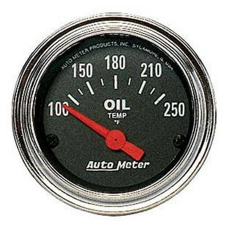 - Auto Meter 2542 Traditional Chrome Electric Oil Temperature Gauge