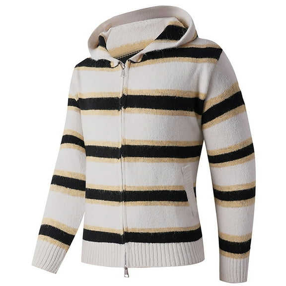 Mens Cardigan Sweaters Full Zip Funny Print Tops Winter Warm Dailywear Men's Fashion Big and Tall, White, Size XXL