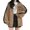 Khaki, variant on Tops for Women 2025 On Sale Winter Fall Loose Fit Hooded Long Sleeve Bubble One Shoulder with Pocket Stripe Leisure Polyester Hoodies Sweatshirts(Black,XXL)