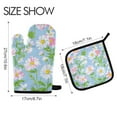 thumbnail image 2 of Yayeee Oven Mitts and Pot Holder Set of 4 Heat Resistant Kitchen Gloves Baking Hot Pad, Blue Floral, 2 of 5