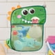 thumbnail image 3 of Bolsa de malla de cesta con soporte de juguetes de succión lavable para almacenamiento de juguetes (dinosaurio verde JShteea libre de BPA, 3 of 7
