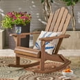 thumbnail image 3 of GDF Studio Cara Outdoor Acacia Wood Adirondack Rocking Chair, Dark Brown, 3 of 11