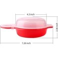 thumbnail image 4 of 2 Pack Microwave Egg Cooker 1 Minute Hamburger Omelette Kitchen Tool (Red and Clear), 4 of 5