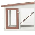 thumbnail image 3 of vidaXL Outdoor Large Rabbit Hutch Brown and White 204x45x85 cm Wood, 3 of 5