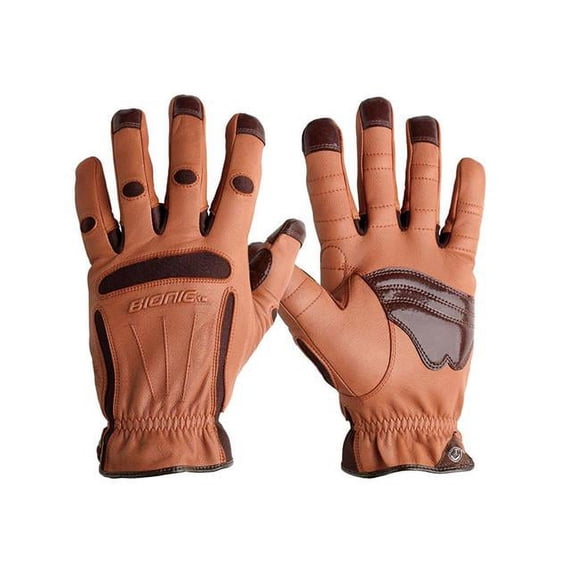 Bionic Glove GDTN-M-P-BR-MD Mens Tough Pro Natural Fit Gardening - Brown, Medium