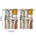 thumbnail image 4 of Vintage Modern Abstract Geometric Lines Boho Tier Cafe Curtains for Bathroom Living RV Rod Pocket Window Drapes 36 Inch 2 Panels Set 28"x36" 2 Panels Window Treatment Tiers, 4 of 4