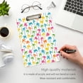 thumbnail image 5 of Plastic Clipboard Acrylic Hanging Clip Board with Gold Low Profile Office School Supplies 12.5x9 Colorful Coconut Tree, 5 of 9