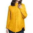 thumbnail image 5 of Sakmal Oversized Sweaters Women Chunky Knit Yellow Pullover Tops Long Sleeve Casual Crew Neck Solid Sweaters for Women, 5 of 5