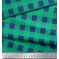 thumbnail image 3 of Soimoi Green Cotton Duck Fabric Check & Dots Decor Fabric Printed Yard 58 Inch Wide, 3 of 3