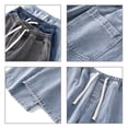 thumbnail image 5 of Mfakffe Baggy Jeans for Men Wide Leg Drawstring Elastic Waist Denim Pants Hip Hop Streetwear Casual Summer Jeans with Pockets, 5 of 5
