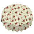 thumbnail image 2 of Pioneer Flower Floral Print Pattern Round Tablecloth 60"x60", Wrinkle Resistant Wipeable Table Cover for Kitchen Dining Room Picnic Patio and Party, 2 of 5