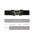 thumbnail image 4 of INSPIRE CHIC Women's Wide Stretch Corset Waistband Vintage Elegant for Pants Skirt 65x6cm/25.6x2.4" Black 2, 4 of 6