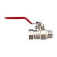 thumbnail image 1 of GROWTH TANK 3/8" Full Port Ball Valve Standard Port Connector Male to Female Thread for Changing Flow Direction Distributing in Pipelines Red Handle, 1 of 9