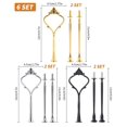 thumbnail image 2 of Juego de herrajes con bandejas escalonadas para soporte de tartas, forma de corona, 3 niveles, 2 of 6