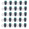 thumbnail image 1 of 25 Unids Momentáneo Interruptor de Botón Autoblocante 8 Pin Redondo con Luz 24V BEMBLA1622DSY 16mm (Verde), 1 of 8