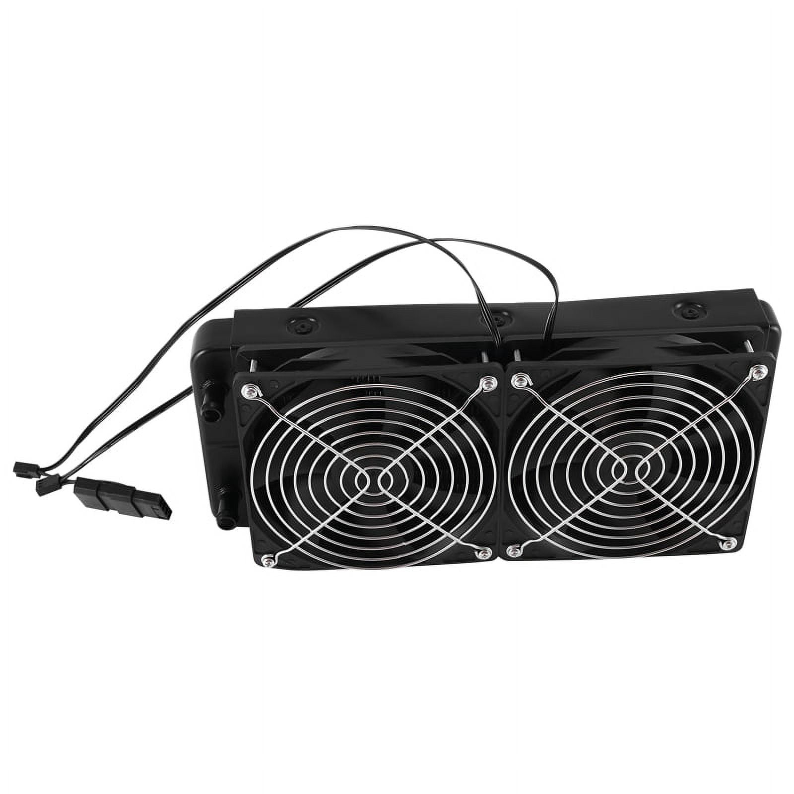 Aluminum 2 Fans 240mm 10 Pipe Water Cooling Cooler Computer Radiator with Fan for CPU PC Water Cooling System, Straight