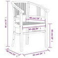 thumbnail image 4 of vidaXL 3 Piece Garden Dining Set Solid Wood Teak, 4 of 5