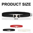 thumbnail image 2 of 3 Pieces Thin Women's Waist Belts, Thin Elastic Bow Belts for Dresses, 3 Colors, 68*3cm, 2 of 5