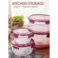 thumbnail image 3 of NSESSHome 4 PCS Food Storage Containers with Lids,Meal Prep Containers Set, Airtight Lunch Containers, Leakproof Fridge Organizer Bins for Salad Berry Lettuce Vegetables Meat Keeper Fresh, 3 of 6