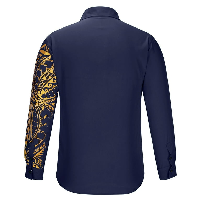 blue and gold dress shirt 36 Mens Navy Blue and Gold Floral Tuxedo Jacket – Luxury Slim Fit Blazer  with Gold Pattern Paisley Pattern Matching Bowtie main image 1