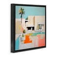 thumbnail image 3 of Stupell Industries Mid-Century Modern Tropical Villa Black Floating Frame Canvas Art, 18 x 18, by Irena Orlov, 3 of 8