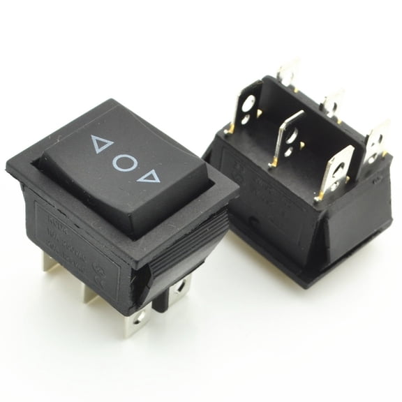 2x 3-Position Momentary Rocker Switch 6-Pin Spring Return DPDT 16A/250V AC Hoist