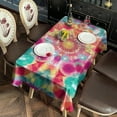 thumbnail image 2 of Colorful Tie Dye Pattern Rectangle Tablecloth 60"x120",Waterproof Polyester Rectangle Table Cloth, Wipeable Spillproof Polyester Tablecloth for Dining, Camping, Indoor and Outdoor, 2 of 4