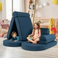 thumbnail image 2 of Gymax 13 PCS Modular Kids Play Couch Versatile Toddler Sectional Sofa Set Blue, 2 of 9