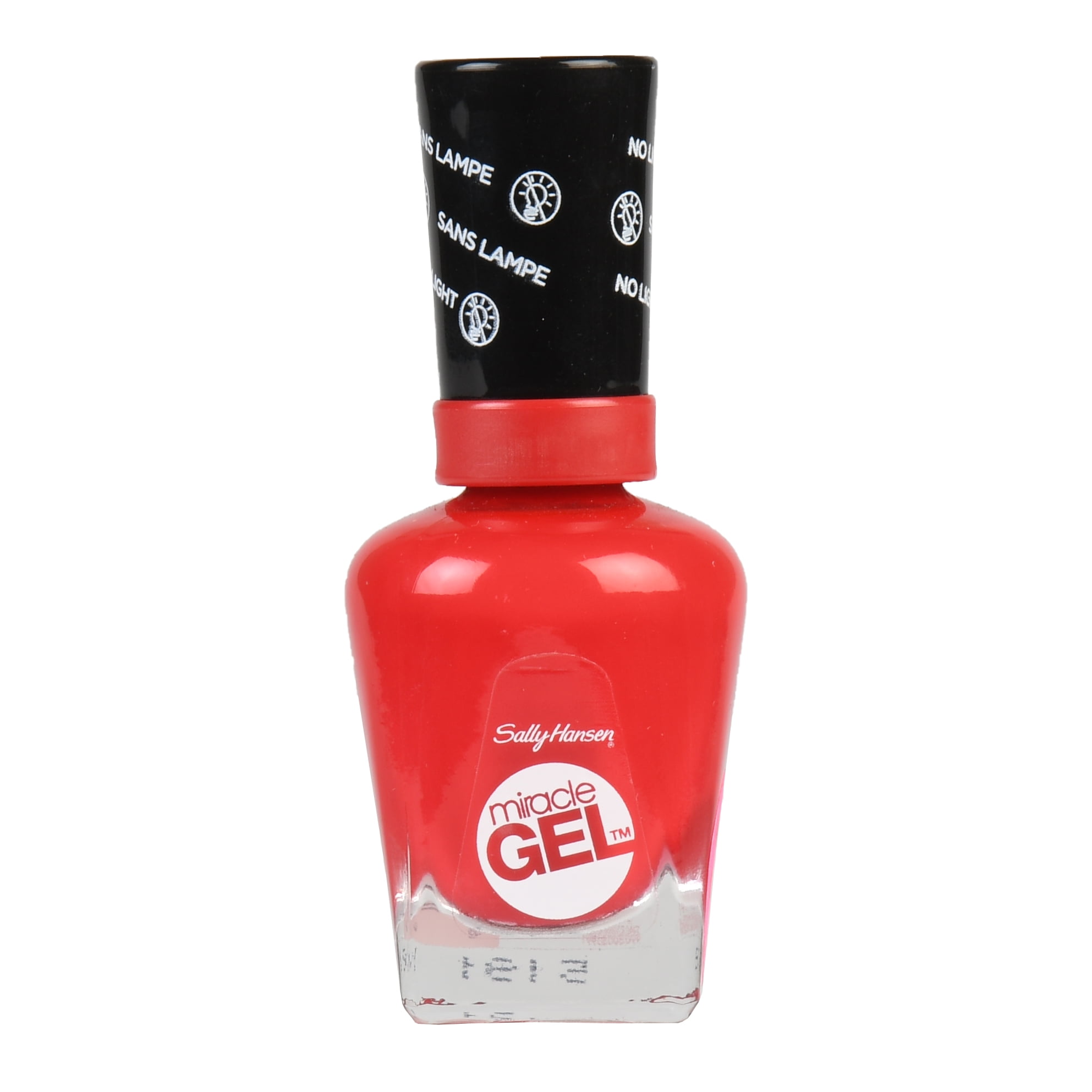 Sally Hansen Miracle Gel Nail Color, Red Eye, 0.5 oz, At Home Gel Nail Polish, Gel Nail Polish, No UV Lamp Needed, Long Lasting, Chip Resistant