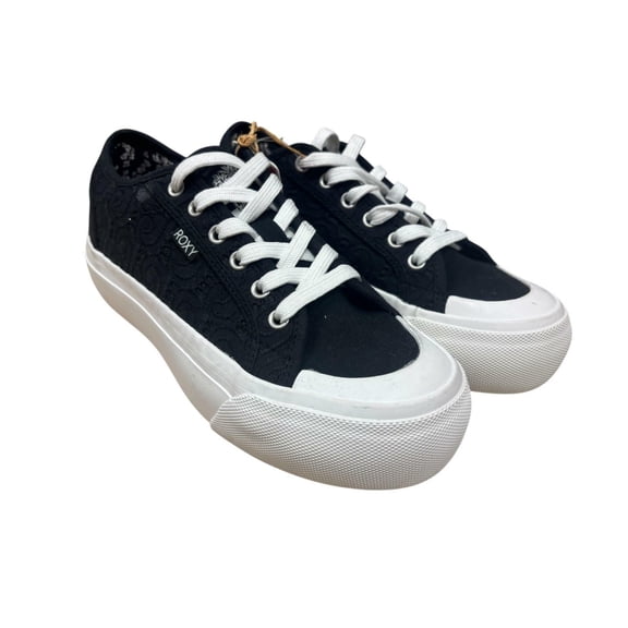 Roxy Women's Cruizer Oxford Sneakers Platform Black/White Size 9.5