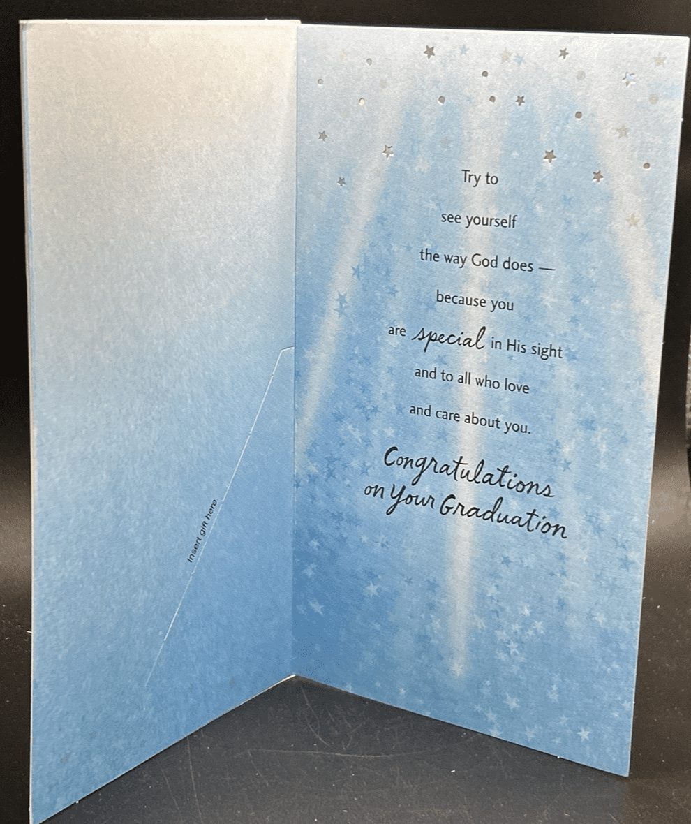 AG CARD GRADUATION STARS WITH LETTERING