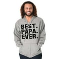 thumbnail image 5 of Best Papa Ever World's Coolest Dad Zip Hoodie Sweatshirt Men Brisco Brands S, 5 of 6