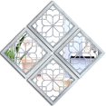 thumbnail image 1 of Espejo de Pared Wocred Rústico Blanco 30x30 cm Juego de 4, 1 of 7