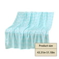 thumbnail image 3 of PureCasa Bamboo Fiber Cooling Blankets for Hot Sleepers and Night Sweats, 1 Pack Summer Throw Blanket for Sofa Couch Bed, 43"x51", Blue, Breathable, Comfortable, Machine Washable, 3 of 7