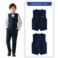 thumbnail image 2 of ETHAN Toddler Boys Wedding Suit Navy Blue Suspender Formal Kids Suit Jacket Easter Suits for Boys Size 12, 2 of 6
