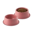 thumbnail image 1 of Cuencos de acero inoxidable para perros Flourish, extra gruesos, 700 ml, 2 unidades, rosa, 1 of 6