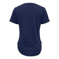 thumbnail image 4 of Womens T Shirts V Neck Short Sleeve Plus Size Basic Tee Curved Hem Tunic Tops,Navy,XL, 4 of 4
