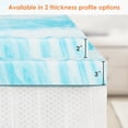 thumbnail image 3 of 3 Inch Thick Ventilated Gel Memory Foam Mattress Topper for Body Support, High Density Pad for Camper, 3 of 6