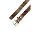 thumbnail image 2 of INSPIRE CHIC Women's Skinny Embossed Pin Buckle Faux Leather Waist Belt Camel, 2 of 4